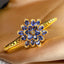 14K GOLD 8.00 CT NATURAL SAPPHIRE & DIAMOND & SAPPHIRE BANGLE