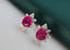 14K GOLD 1.35 CT NATURAL RUBY & DIAMOND EARRINGS