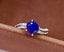 14K GOLD 1.65 CT NATURAL SAPPHIRE & DIAMOND RING