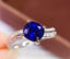 14K GOLD 1.65 CT NATURAL SAPPHIRE & DIAMOND RING