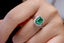 14K GOLD 1.6 CT NATURAL EMERALD & DIAMOND RING