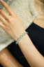 14K GOLD 2.3 CT VIVID GREEN NATURAL EMERALD & DIAMOND BANGLE
