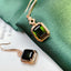 14K GOLD 5.80 CT NATURAL TOURMALINE & DIAMOND EARRINGS