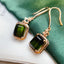 14K GOLD 5.80 CT NATURAL TOURMALINE & DIAMOND EARRINGS
