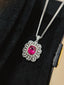 14K GOLD 1.55 CT NATURAL RUBY & DIAMOND PENDANT( WITHOUT CHAIN )