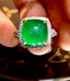 14K GOLD 4.6 CT NATURAL EMERALD & DIAMOND RING
