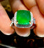 14K GOLD 4.6 CT NATURAL EMERALD & DIAMOND RING