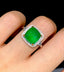 14K GOLD 4.6 CT NATURAL EMERALD & DIAMOND RING