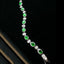 14K GOLD 7.30 CTW VIVID GREEN NATURAL EMERALD & DIAMOND BRACELET