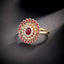 14K GOLD 1.05 CTW NATURAL RUBY & DIAMOND RING