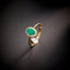 14K GOLD 0.96 CTW NATURAL EMERALD & DIAMOND RING
