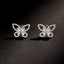 14K GOLD 0.28 CT NATURAL H DIAMOND & BUTTERFLY EARRINGS