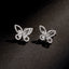 14K GOLD 0.28 CT NATURAL H DIAMOND & BUTTERFLY EARRINGS