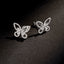 14K GOLD 0.28 CT NATURAL H DIAMOND & BUTTERFLY EARRINGS