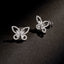 14K GOLD 0.28 CT NATURAL H DIAMOND & BUTTERFLY EARRINGS
