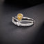14K GOLD 0.59 CTW NATURAL YELLOW DIAMOND & DIAMOND RING