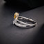 14K GOLD 0.59 CTW NATURAL YELLOW DIAMOND & DIAMOND RING