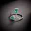 14K GOLD 0.72 CTW NATURAL EMERALD & DIAMOND RING