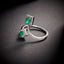 14K GOLD 0.72 CTW NATURAL EMERALD & DIAMOND RING