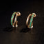 14K GOLD 0.28 CT NATURAL EMERALD EARRINGS