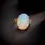 14K GOLD 7.1 CT NATURAL OPAL & DIAMOND RING