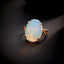 14K GOLD 7.1 CT NATURAL OPAL & DIAMOND RING