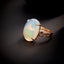 14K GOLD 7.1 CT NATURAL OPAL & DIAMOND RING