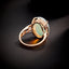 14K GOLD 7.1 CT NATURAL OPAL & DIAMOND RING