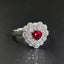 14K GOLD 1.11 CTW NATURAL RUBY & DIAMOND RING