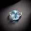 14K GOLD 10.00 CTW NATURAL AQUAMARINE & DIAMOND RING