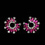 14K GOLD 3.25 CTW NATURAL RUBY & DIAMOND EARRINGS