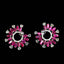 14K GOLD 3.25 CTW NATURAL RUBY & DIAMOND EARRINGS
