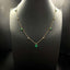 14K GOLD 0.8 CTW VIVID GREEN NATURAL EMERALD & DIAMOND NECKLACE