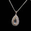 14K GOLD 3.41 CTW NATURAL AQUAMARINE & DIAMOND PENDANT( WITHOUT CHAIN )