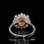 14K GOLD 5.21 CTW NATURAL SPESSARTINE & DIAMOND RING