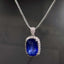 14K GOLD 4.12 CTW NATURAL SAPPHIRE & DIAMOND PENDANT( WITHOUT CHAIN )