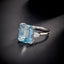 14K GOLD 5.34 CTW NATURAL AQUAMARINE & DIAMOND RING