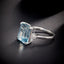 14K GOLD 5.34 CTW NATURAL AQUAMARINE & DIAMOND RING
