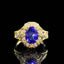 14K GOLD 2.15 CTW NATURAL TANZANITE & DIAMOND RING