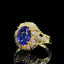 14K GOLD 2.15 CTW NATURAL TANZANITE & DIAMOND RING