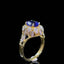14K GOLD 2.15 CTW NATURAL TANZANITE & DIAMOND RING