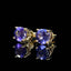14K GOLD 2.36 CT NATURAL TANZANITE EARRINGS