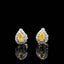 14K GOLD 0.6 CTW NATURAL YELLOW DIAMOND & DIAMOND EARRINGS