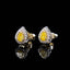 14K GOLD 0.6 CTW NATURAL YELLOW DIAMOND & DIAMOND EARRINGS