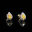 14K GOLD 0.6 CTW NATURAL YELLOW DIAMOND & DIAMOND EARRINGS