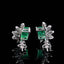 14K GOLD 1.82 CTW VIVID GREEN NATURAL EMERALD & DIAMOND EARRINGS