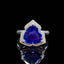14K GOLD 4.5 CT NATURAL TANZANITE & DIAMOND RING