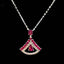 14K GOLD 1.07 CTW NATURAL RUBY & DIAMOND NECKLACE