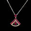 14K GOLD 1.07 CTW NATURAL RUBY & DIAMOND NECKLACE