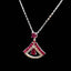 14K GOLD 1.07 CTW NATURAL RUBY & DIAMOND NECKLACE